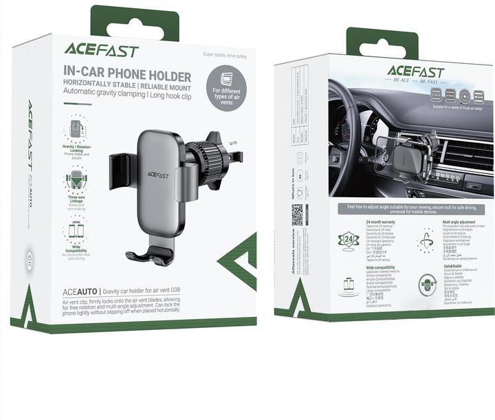 Immagine prodotto Acefast Supporto per bocchetta d'aria per auto a gravità D38 - nero