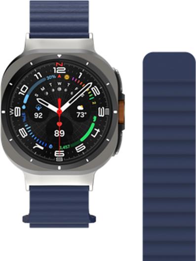 Image du produit Just in Case Leder-Armband MagFit Leather Navy (PU cuir)