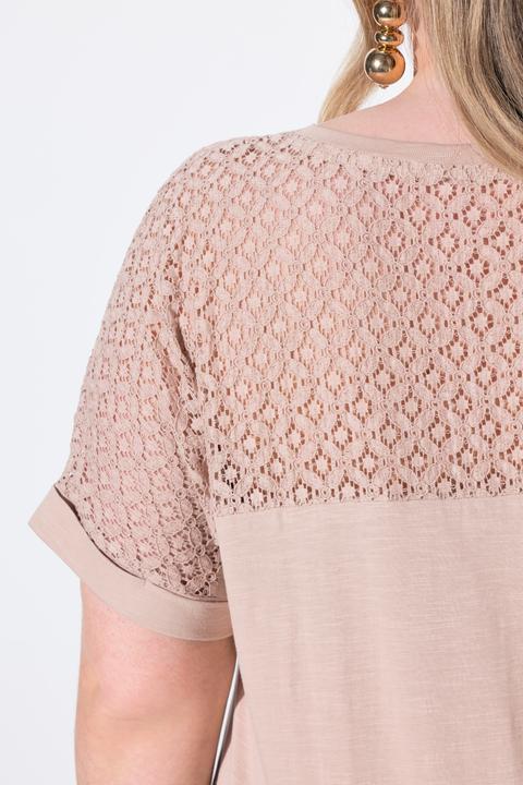 Produktbild Miamoda T-Shirt, A-Linie, Spitzeneinsatz (46)