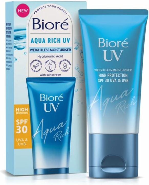 Biore UV Aqua Rich Weightless Moisturiser SPF 30 (Sonnencreme Gesicht, SPF 30)