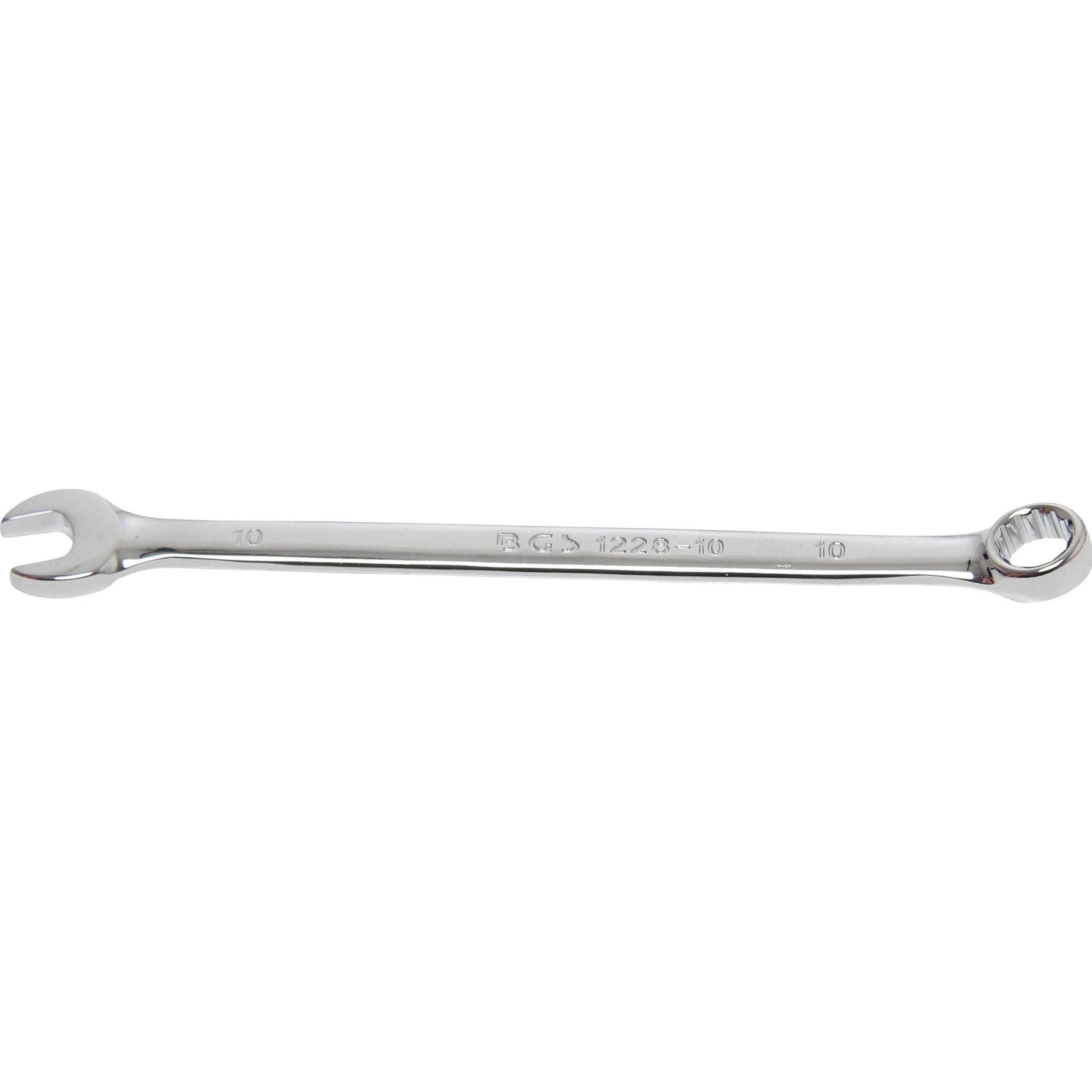 BGS, Schraubenschlüssel, Maul-Ringschlüssel extra lang SW 10 mm (10 mm)