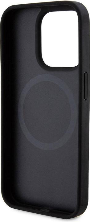 Actual product image DKNY PU Leather Repeat Pattern Bottom Stripe Case for iPhone 15 Pro Black (Apple iPhone 15 Pro)