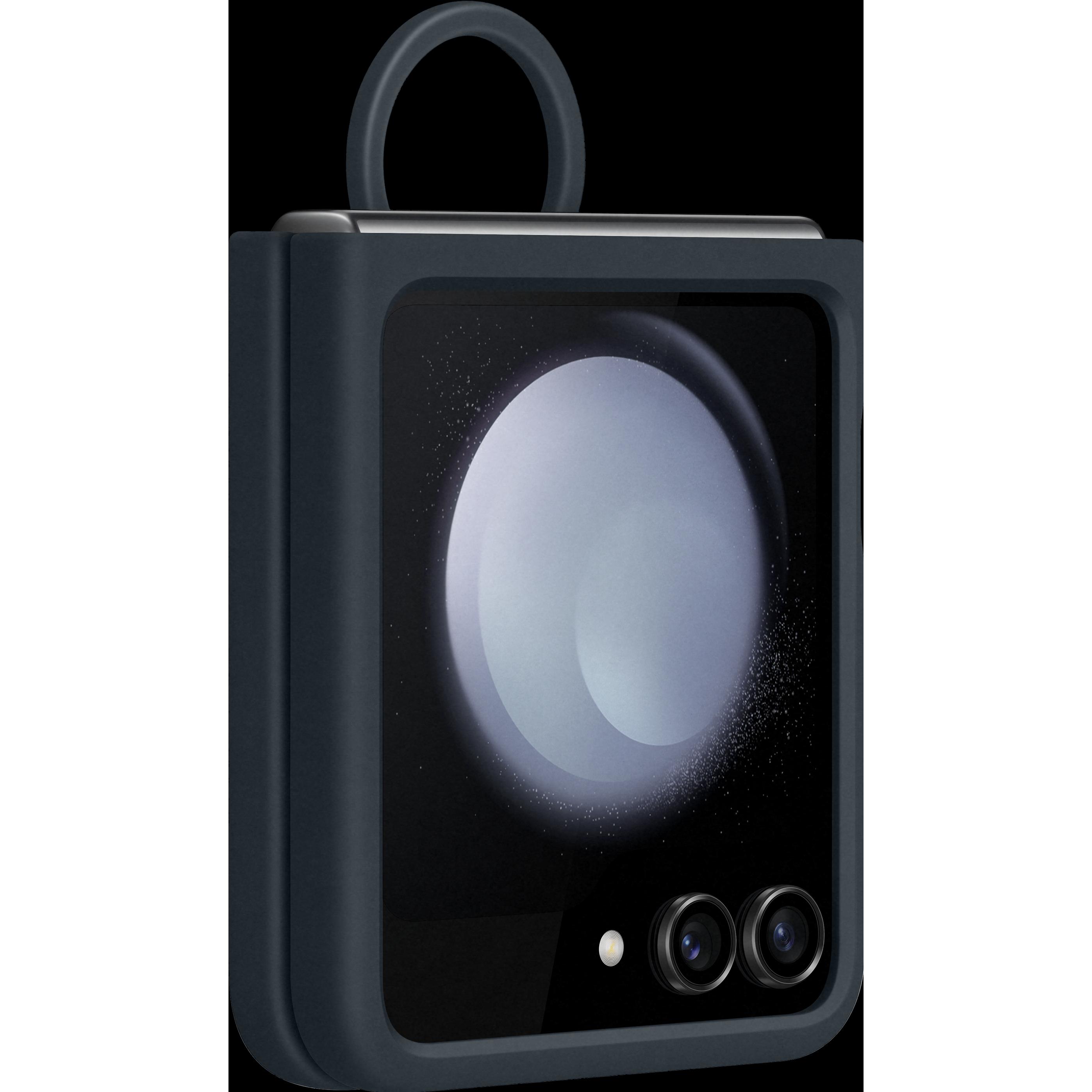 Samsung Silicone Case with Ring (Samsung Galaxy Z Flip5), Smartphone Hülle, Blau