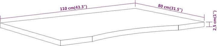 Produktbild vidaXL Schreibtischplatte (110 x 80 cm)