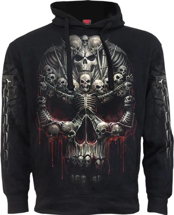 Immagine prodotto Spiral Death Bones Felpa con Cappuccio Adulto Unisex (S)