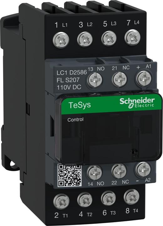 Actual product image Schneider Electric TeSys D contactor S207-4P (2NO+2NC) AC-1 LC1D2586FLS207