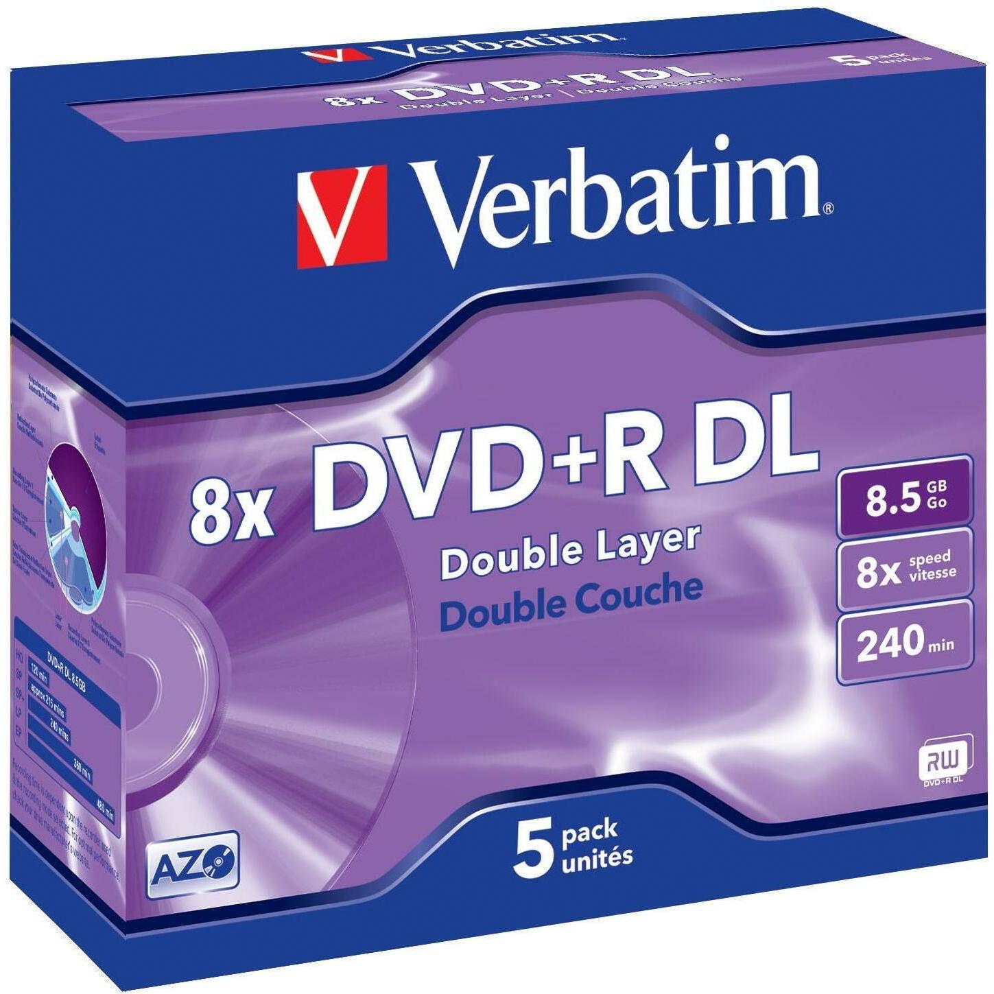 Verbatim Dvd+R Dl (5 X), Disco Ottico