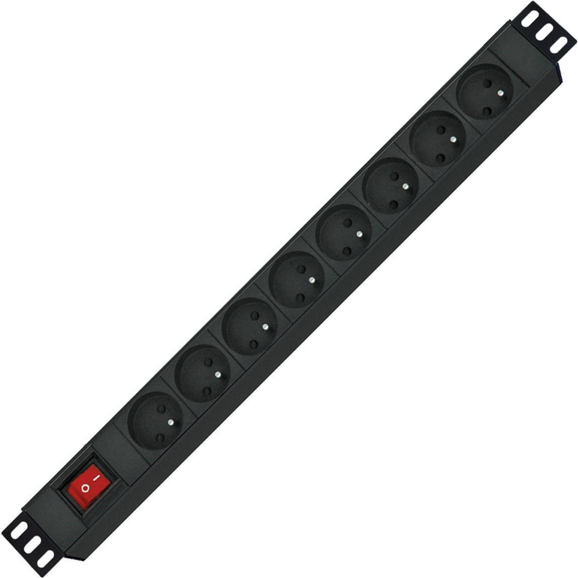 Roline, Ciabatta multipresa, PDU 8 x 2P+T AVEC INTERRUPTEUR LUMINEUX 1,8M (8 x, CEE 7/5, 1.80 m)