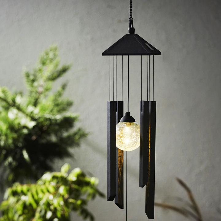Actual product image Star Trading WINDY Solar Wind Chime, black, 12.5x65cm, 1 0.064W