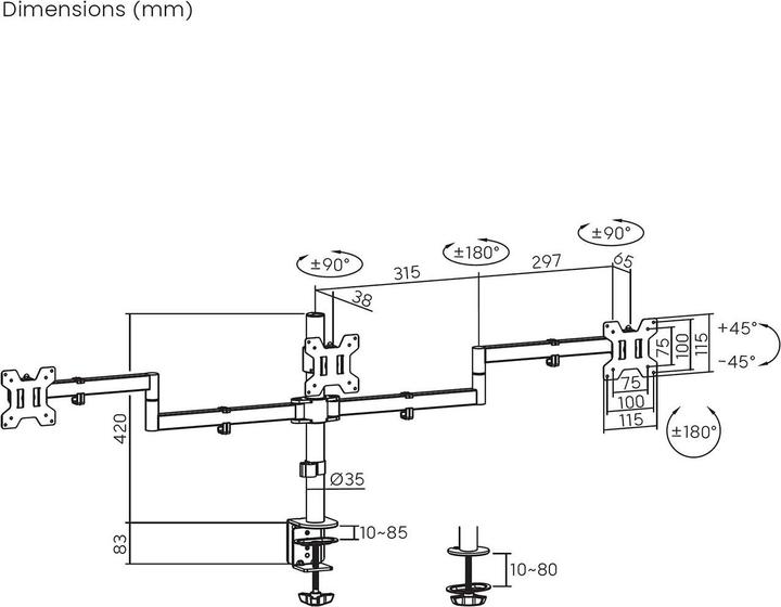 Image du produit Aisens DT27TSR-281 (Tables, 27", 30 kg)