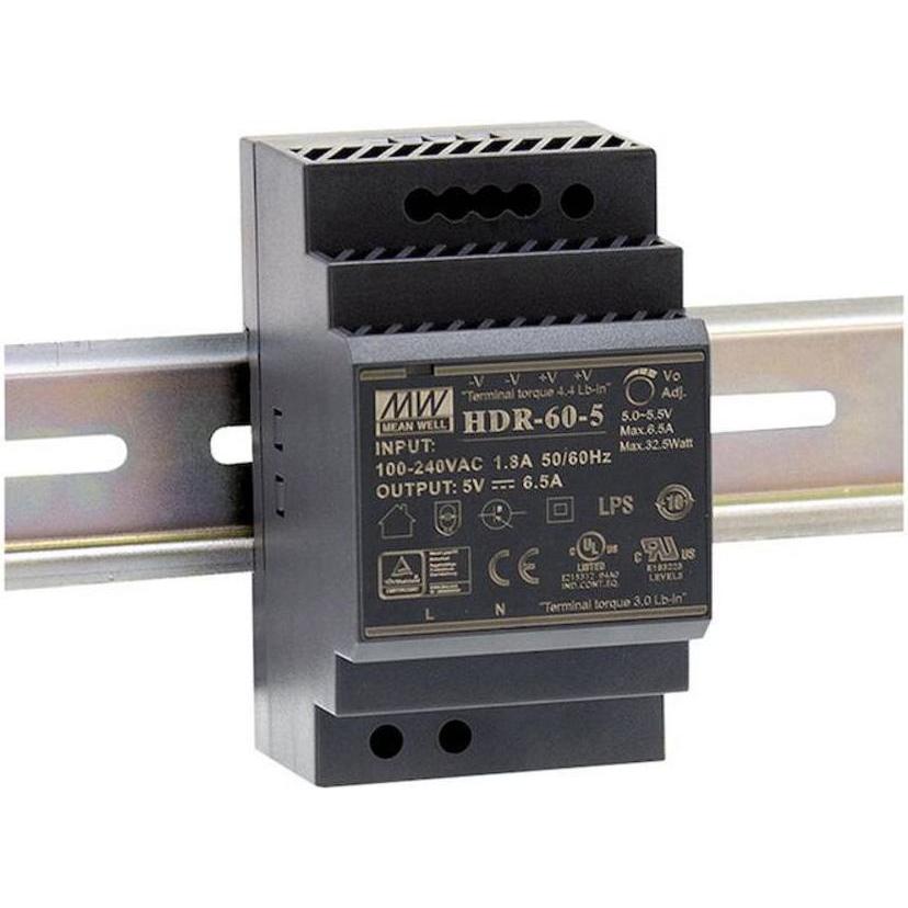 Thumbnail - MeanWell, Systemstromversorgung, Hutschienen Netzteil (DIN Rail) 12 V/DC 4.5 A 54 W 1 x