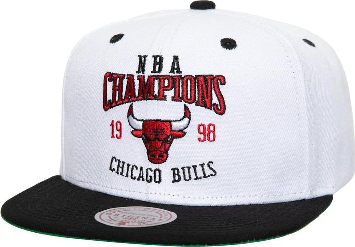 Immagine prodotto Mitchell & Ness Cappellino Snapback CHAMPIONS Chicago Bulls bianco (Taglia unica)