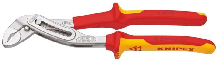 Actual product image Knipex Water pump pliers DIN ISO 8976 L.250mm VDE chrome plated 2comp. handles w.slip guard Alligator® (250 mm)