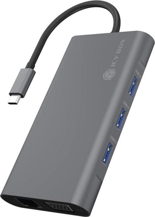 Actual product image Icy Box IB-DK4040-CPD - USB Type-C mini Dock PD (USB-C, 10 ports)