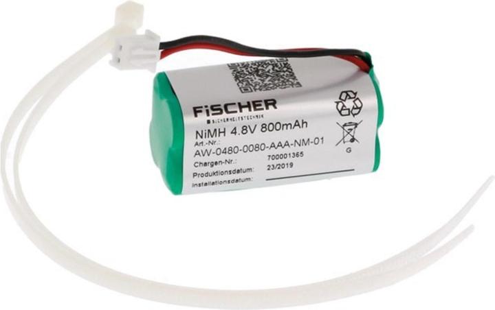 Fischer Akkuwürfel 4,8V0,8Ah AW-0480-0080AAA-NM01 (1 Stk., Gerätespezifisch, 800 mAh)