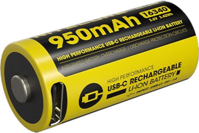Nitecore NL169R (690mAh) 16340 (1 Pcs., 16340, 950 mAh)