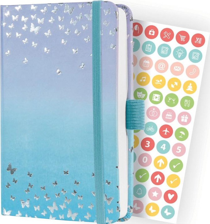 Image du produit Jolie Agenda de poche motif (9,5 x 15 cm, Allemand, Français, Italien, Anglais)