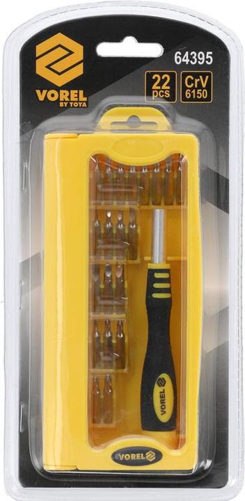 Produktbild Toya Uhrenschraubendreher + Bits 22 Stück CrV