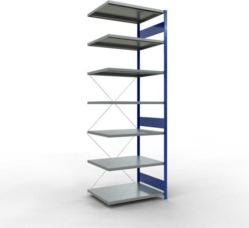 Produktbild Schulte Lagertechnik Stecksystem Anbauregal MULTIplus250 mit Kreuzstrebe