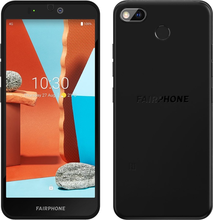 Image du produit Fairphone 3+ (64 Go, Noir, 5.65", Double SIM + SD, 48 Mpx, 4G)