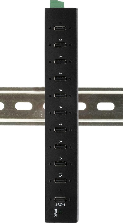 Produktbild Exsys Industrial USB 3.2 Gen 2x1 Hub 10-Port (USB-C, 10 Ports)
