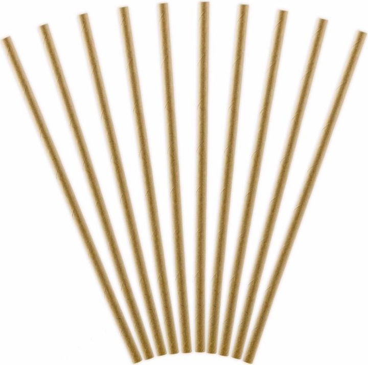 Produktbild Partydeco Natürliche Trinkhalme Kraft (10 x)