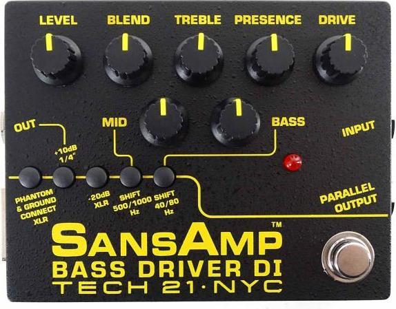 tech21 SansAmp Bass Driver DI V2 preamp pedal with XLR cable (Bass)
