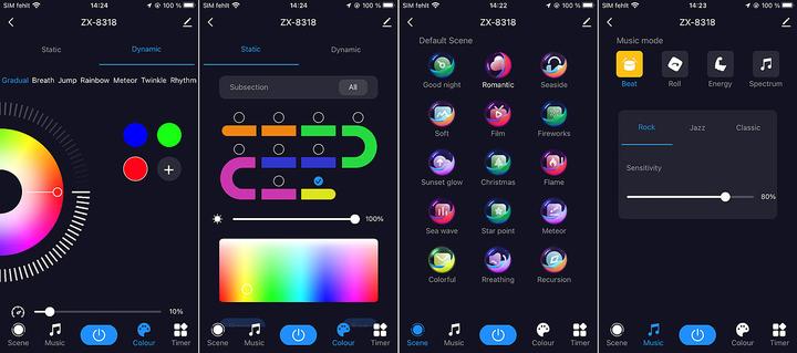 Image du produit Luminea Lampe d'ambiance intelligente avec LED IC RGB