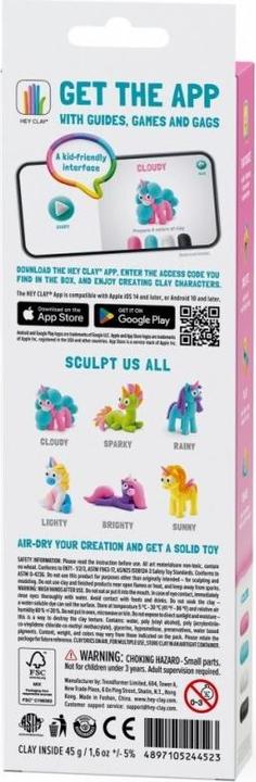 Image du produit Hey Clay – Cloudy, das Regenbogen-Einhorn