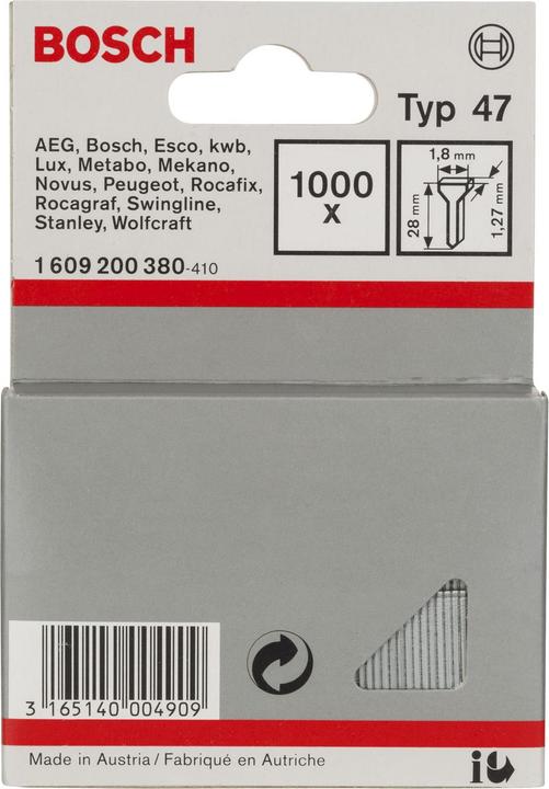 Productafbeelding Bosch Professional Zubehör Spijker type 47, 1,8 x 1,27 x 28