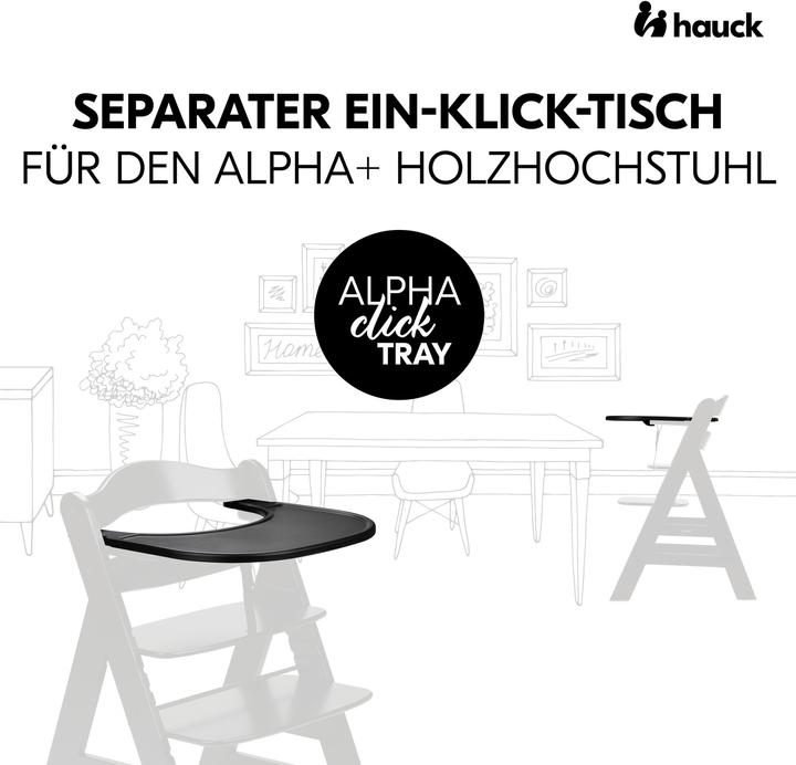 Actual product image Hauck Alpha Click Tray Black