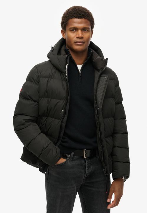 Actual product image Superdry Hooded microfiber puffer jacket (M)