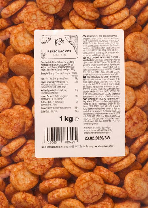 Produktbild KoRo Reiscracker mit Chiligeschmack (1000 g, 1 Stk.)