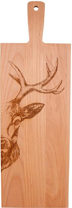 Kadastar Servierplatte Hirsch Zoom 60 x 20 cm, Hellbraun