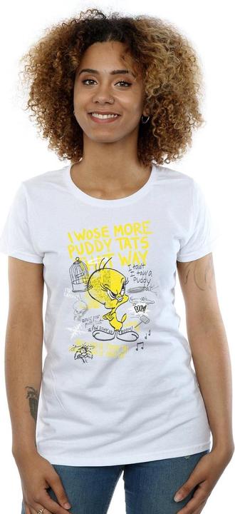 Actual product image Looney Tunes Womens/Ladies More Puddy Tats Tweety Cotton T-Shirt (XXL)