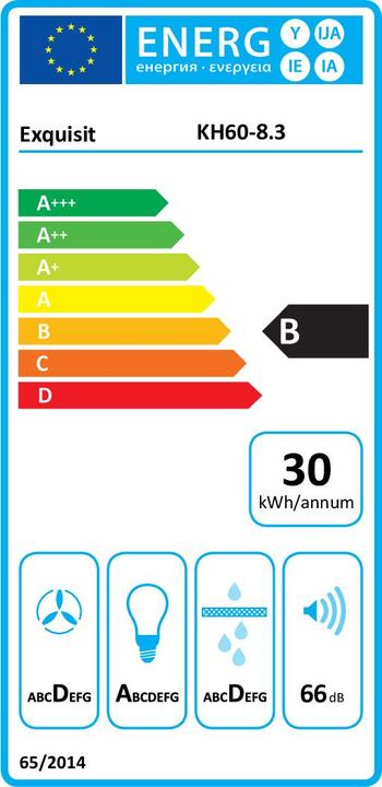 Energielabel Exquisit KH 60-8 (Wandkap)