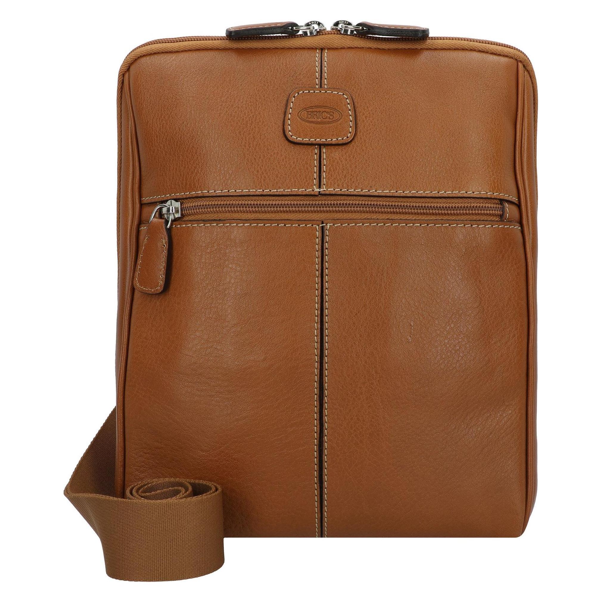 Brics, Unisex, Handtasche, Life Pelle Schultertasche Leder 24 Cm, Braun