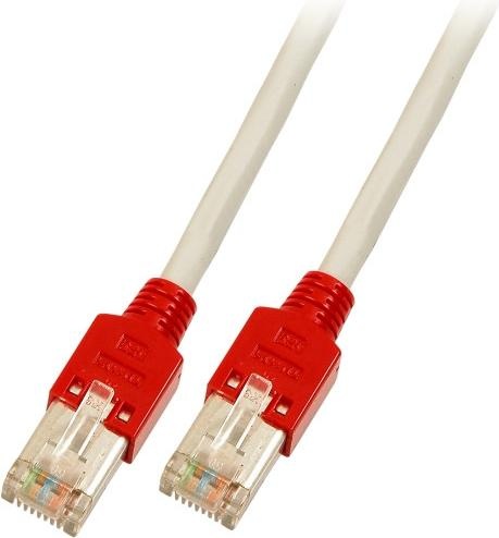 Produktbild EFB Elektronik Hersteller: RJ45 Crossover Patchkabel F/UTP, TM11, UC300, 20m, grau (rote Tülle) 1 Gi (UTP, CAT5e, 20 m)