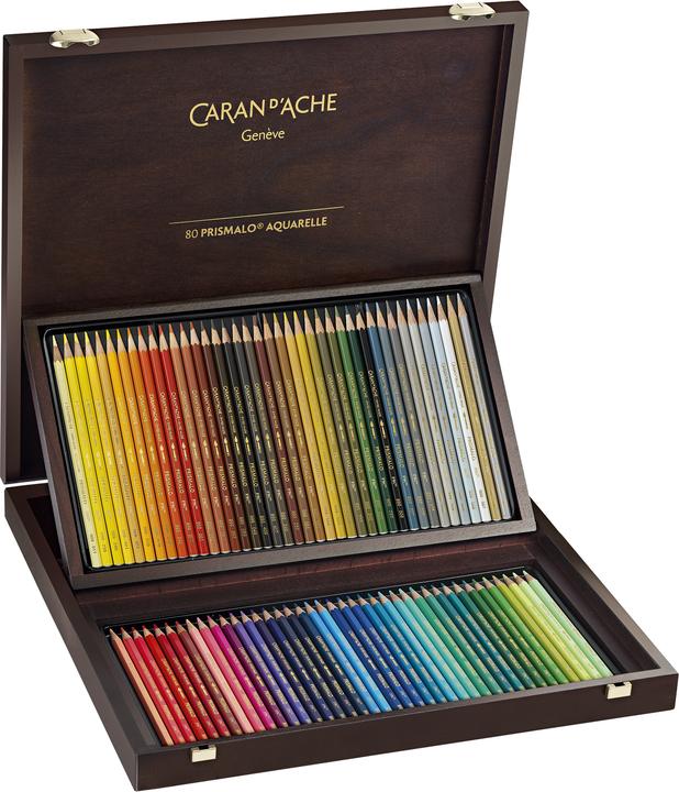 Produktbild Caran d'Ache Prismalo Aquarelle Holzkoffer (80 x)