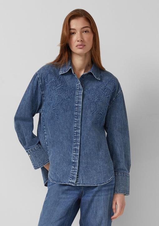 Immagine prodotto s.Oliver Denim-Bluse mit Stickerei (48)