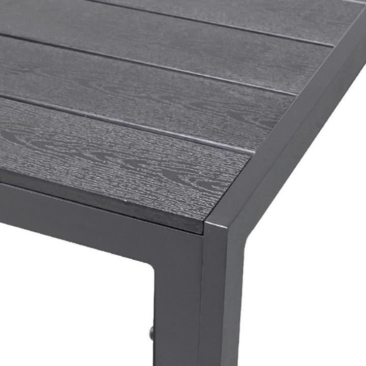Actual product image Mojawo Nonwood Garden Table Aluminium Anthracite 150x90cm (150 x 90 x 74 cm)