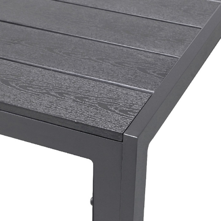 Actual product image Mojawo Nonwood Garden Table Aluminium Anthracite 180x90cm (180 cm)