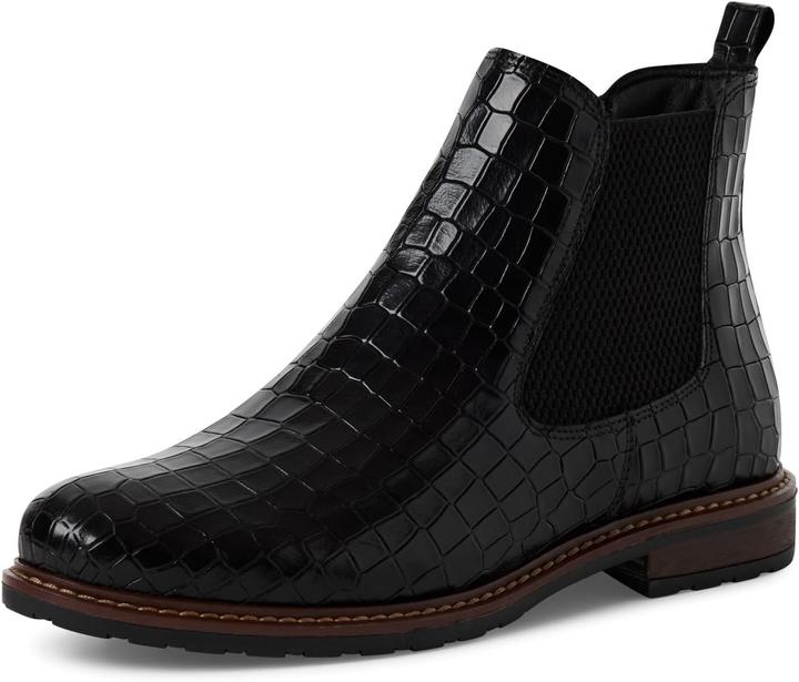 black leather croco