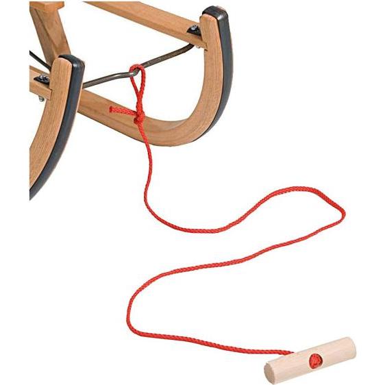 Sirch Ziehseil rot mit Holzknauf für Schlitten (14010)