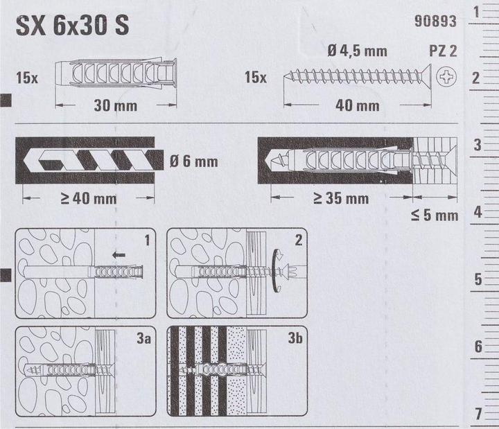 Actual product image Fischer SX expansion dowel (15 pcs.)