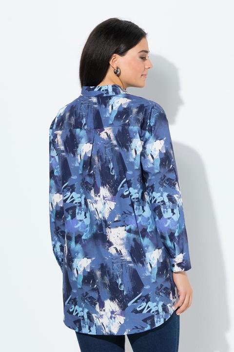 Immagine prodotto Ulla Popken Camicia con retro più lungo, colletto da camicia e maniche lunghe (62)
