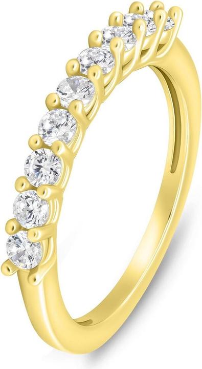 Actual product image Brilio Silver - Decent gold-plated ring with clear zircons RI063Ya - Circuit: 54 mm (54)