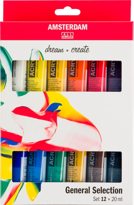 Produktbild Amsterdam Acrylfarbe Starter Set (Mehrfarbig, 20 ml)