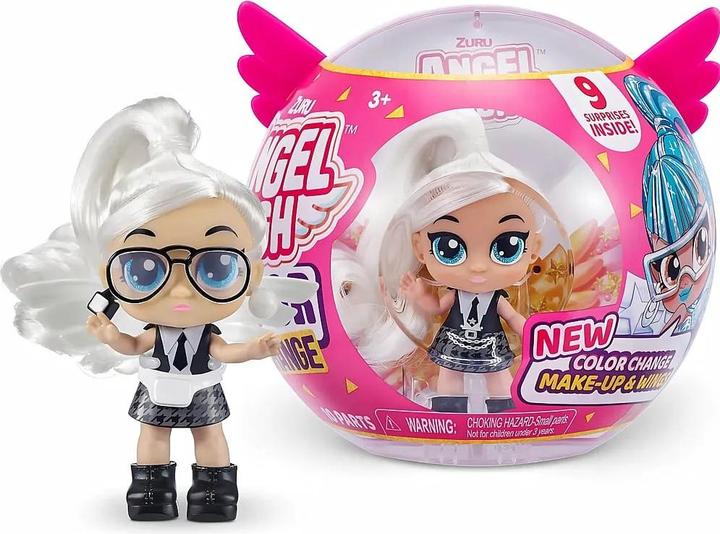 Zuru ITTY BITTY PRETTYS Angel High Glow Goals Serie 2 Kapselpuppe mit 10 Überraschungszubehör, Rio