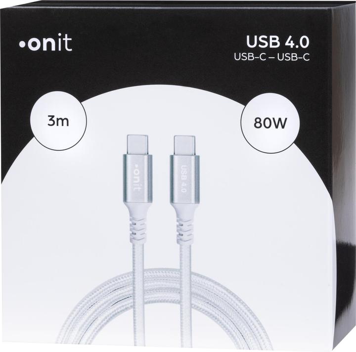 Produktbild Onit USB4-Kabel Pro USB C - USB C 3 (3 m, USB 4.0, 80 W)